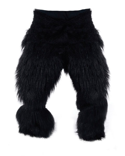 Ape Pants, Gorilla Black Furry Monster Animal or Beast Costume