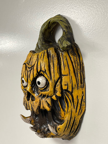Bad Ass Pumpkin Mask, an Evil Gourd Pumpkin Latex Face Mask