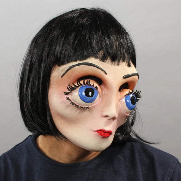 Big Eyes, Latex Female Woman Young Lady Character with Attached