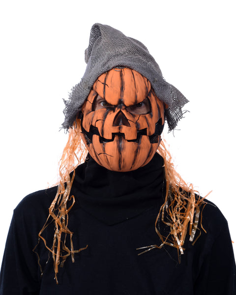 Bad Ass Pumpkin Mask, an Evil Gourd Pumpkin Latex Face Mask