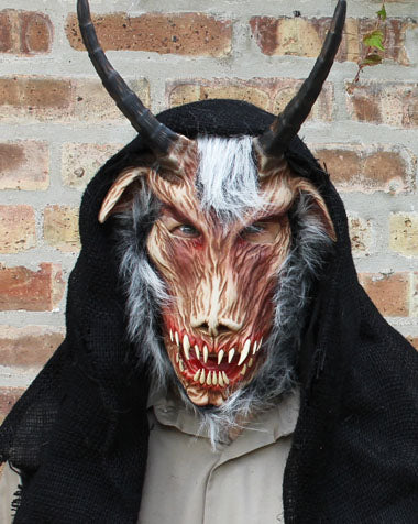 Full Face Scary Demon Goat Skull Mask Horror Movie Decor Devil Head  Halloween Costume 