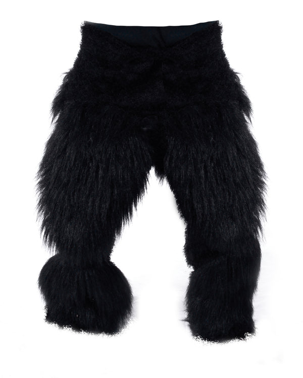 Ape Pants, Gorilla Black Furry Monster Animal or Beast Costume Legs