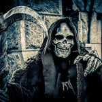 Grim Reaper Costume Kit with Mask, Hands and Rotting Gown