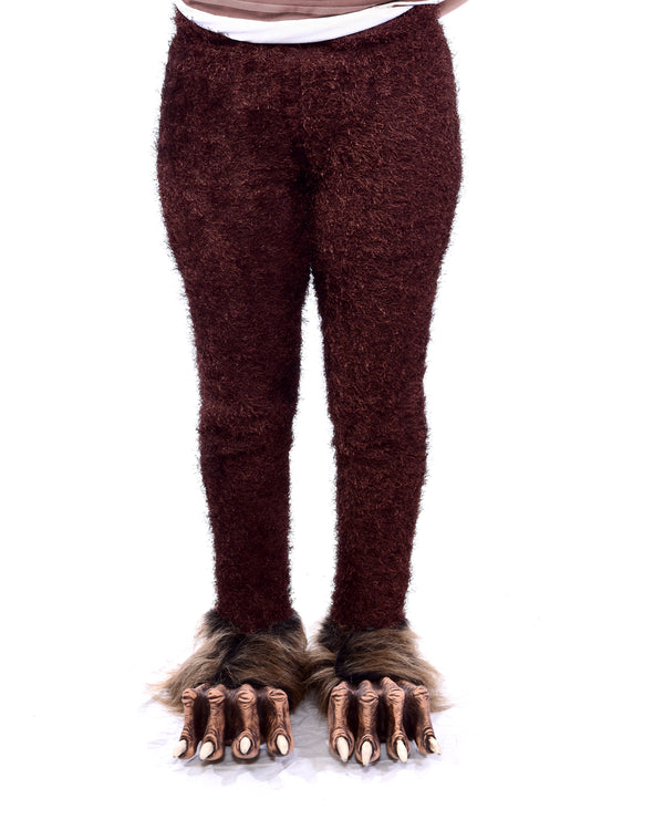 Black Furry Leggings With Hooves Large Halloween Mask