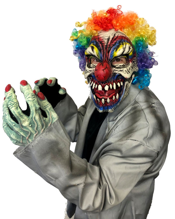 Funny Bones Clown Costume, Latex Clown Mask, Evil Clown Hands and Zomb - Studios, LLC
