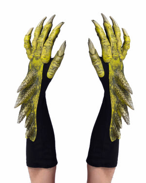 Extended Alien Costume Hands all Latex Full Coverage Costume Hands ...