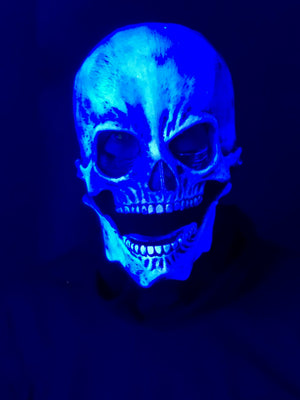 UV Orange Glow Pumpkin Monster Latex Face Mask - Zagone Studios, LLC