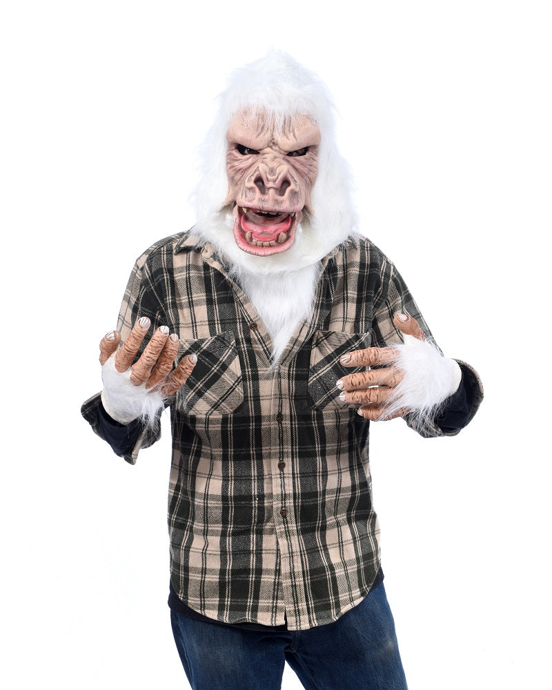 Albino Gorilla Costume Kit includes Mask, Gloves and Collar - Zagone ...