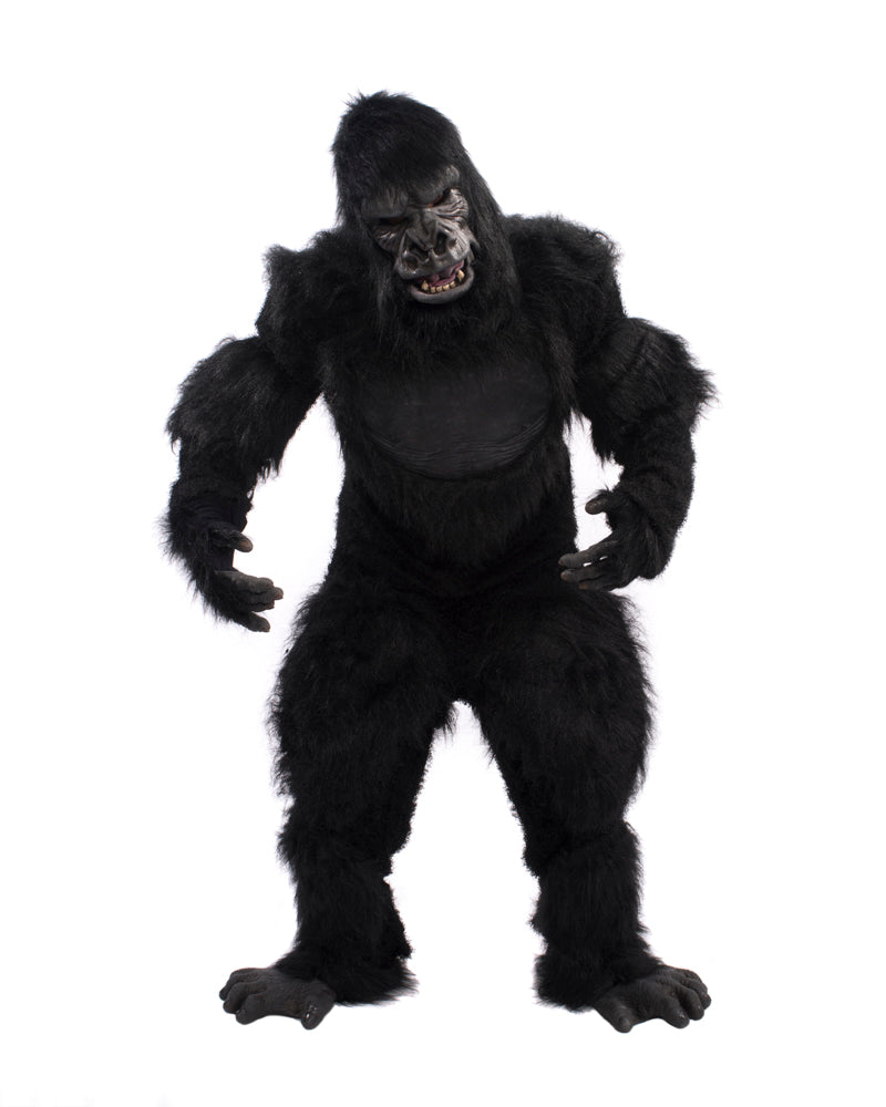 Two Bit Roar Gorilla Costume Kit with Moving Mouth Primate Mask, Glove ...