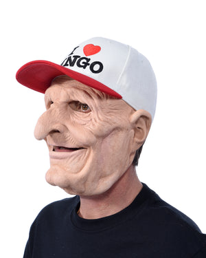 Be-Nign (B-9), Old Man Mask with Attached "I Love Bingo" Hat