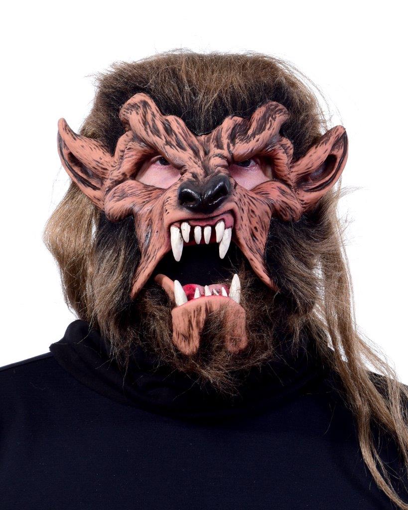 Lone Wolf, Werewolf Dog Latex Face Mask with Moving Mouth - Zagone ...