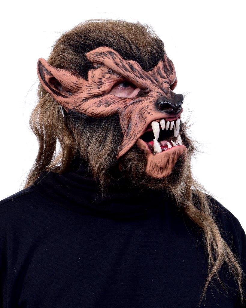 Lone Wolf, Werewolf Dog Latex Face Mask with Moving Mouth - Zagone ...