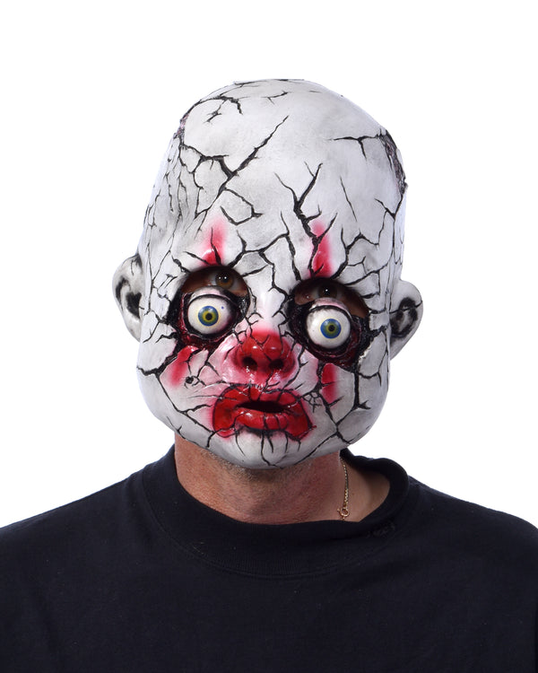 Forum Bloody Mess Female Clown Doll Face Mask, White Red, One-Size