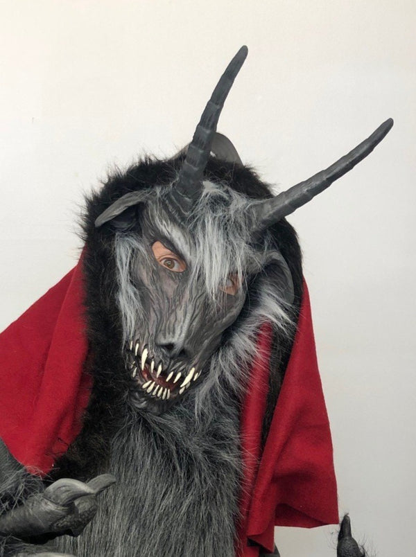 Demon Goat Kit, Demon Devil Satyr Krampus Latex Face Mask - Zagone Studios, LLC